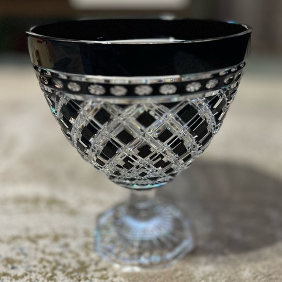 Ajka crystal black cut to clear. Bohemian crystal made in Hungary. - Picture 2 of 12